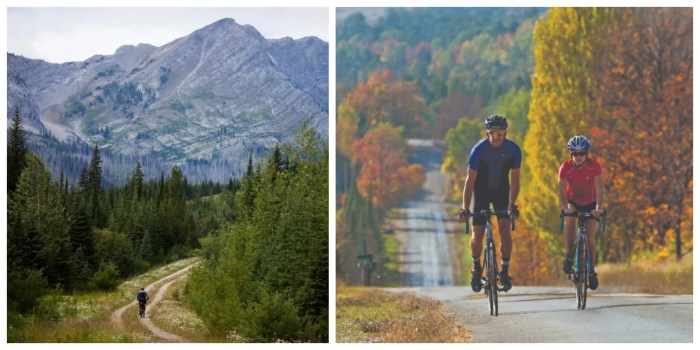 Cycling scenic biking routes